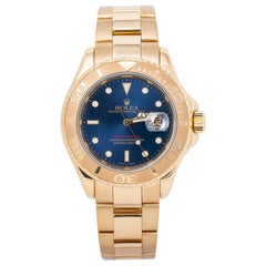 Used Rolex Yatch Master 16628, Blue Dial, Certified and Warranty