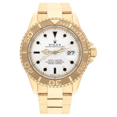 Used Rolex Yatch Master 40MM 16628 White Dial Yellow Gold Oyster Bracelet
