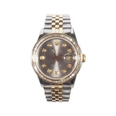 Rolex Yellow Gold and Diamond DateJust Oyster Perpetual Wristwatch