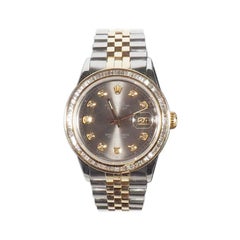 Gelbgold und Diamant DateJust Oyster Perpetual Armbanduhr