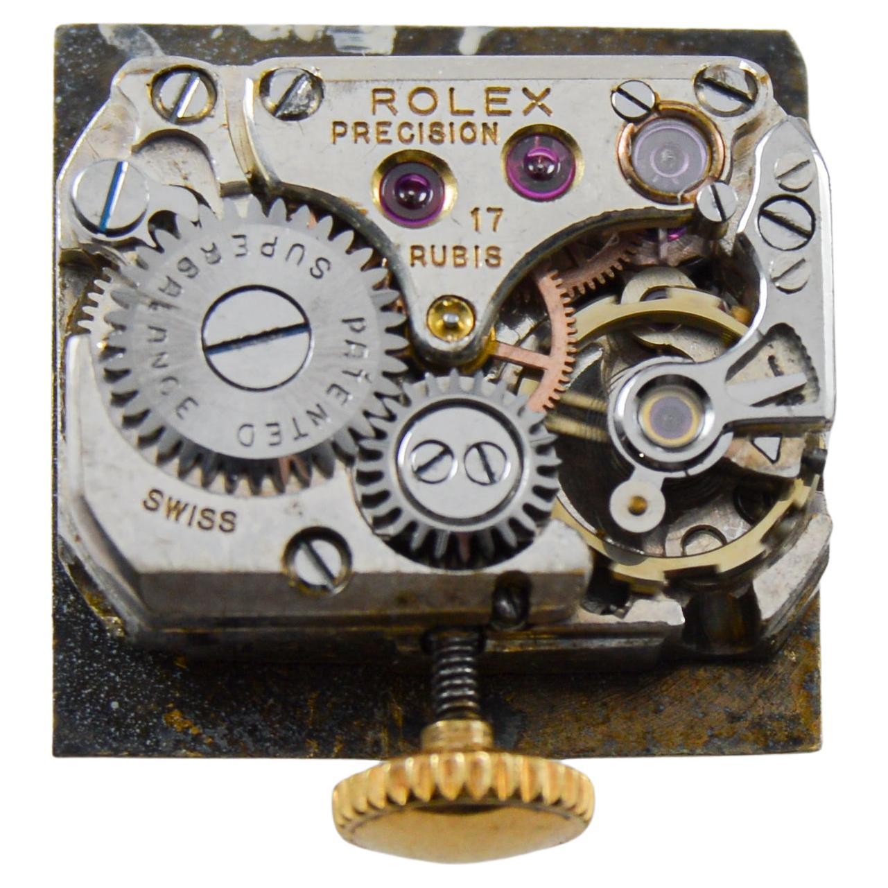 Reloj de vestir Rolex Art Déco de oro amarillo para señora 9