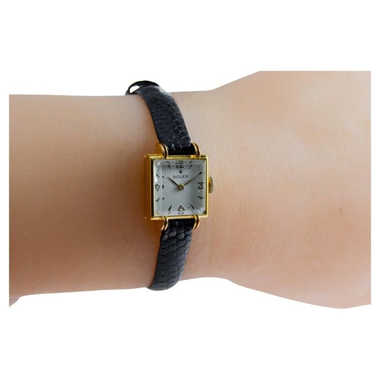 Reloj de vestir Rolex Art Déco de oro amarillo para señora 10