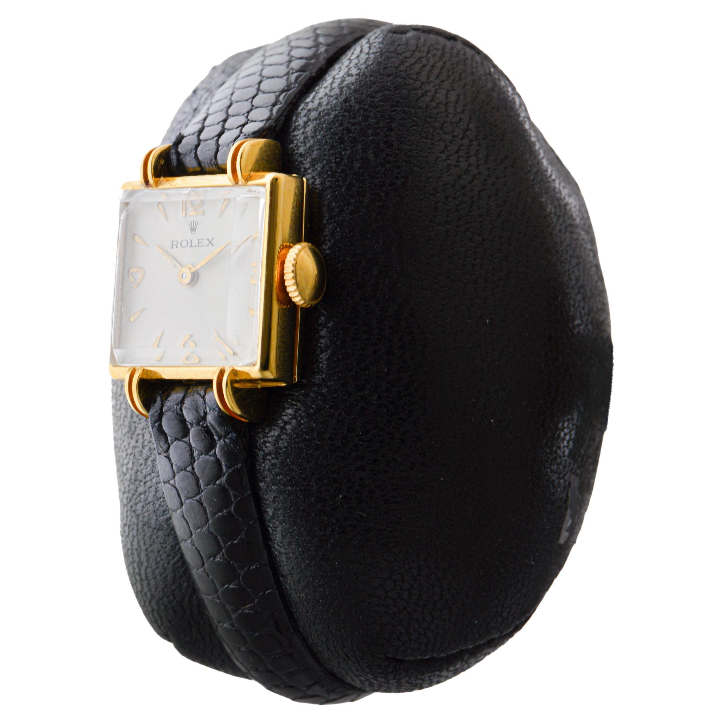 De las mujeres Reloj de vestir Rolex Art Déco de oro amarillo para señora