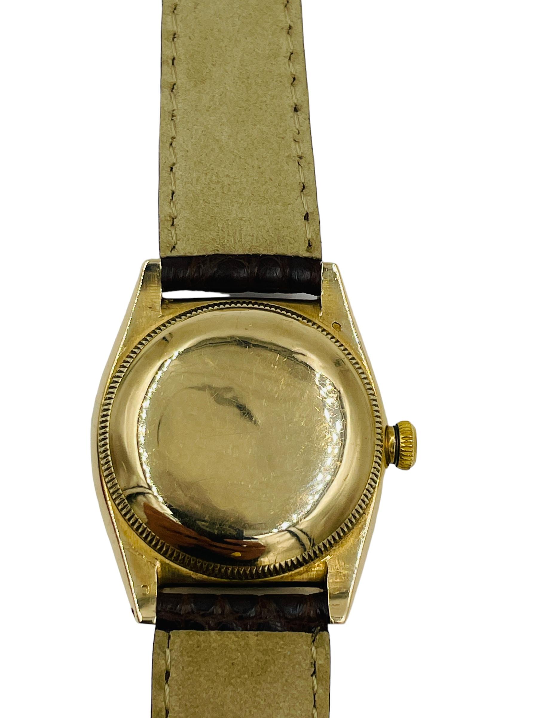 Rolex Gelbgold Bubble Back Armbanduhr im Zustand „Gut“ in Los Angeles, CA