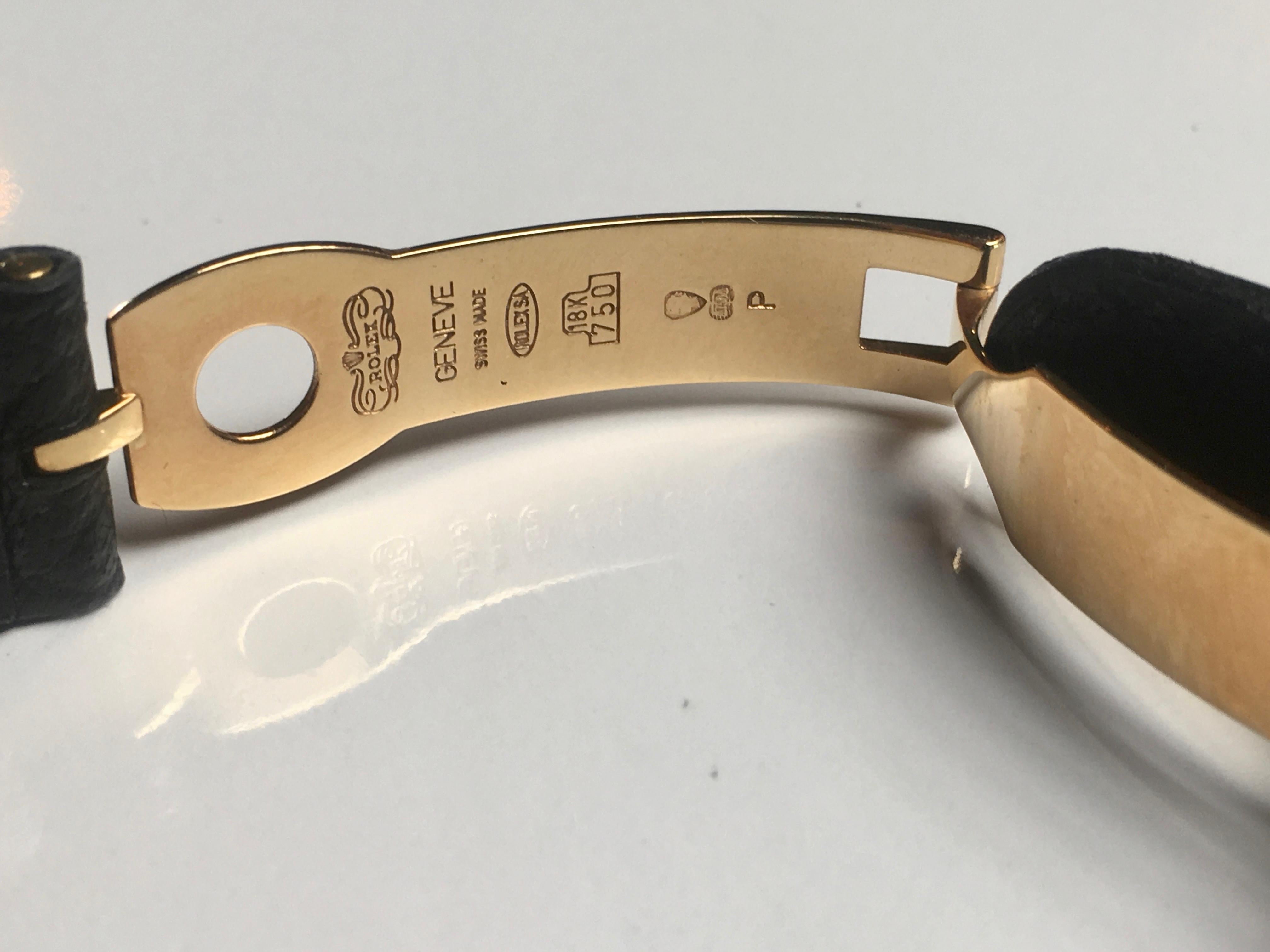 Rolex yellow Gold Cellini Quartz Wristwatch Ref 6633 4