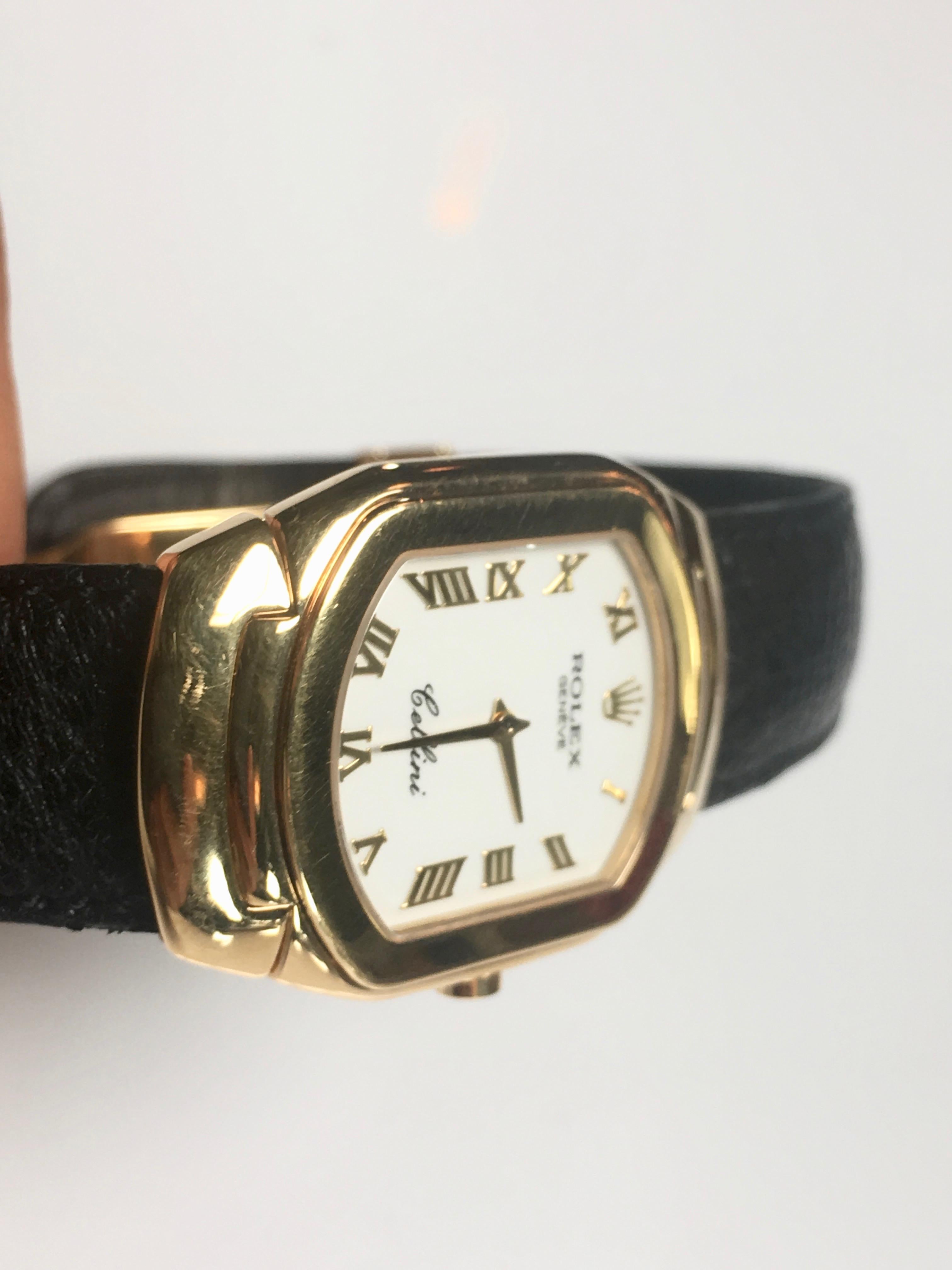 Rolex yellow Gold Cellini Quartz Wristwatch Ref 6633 6