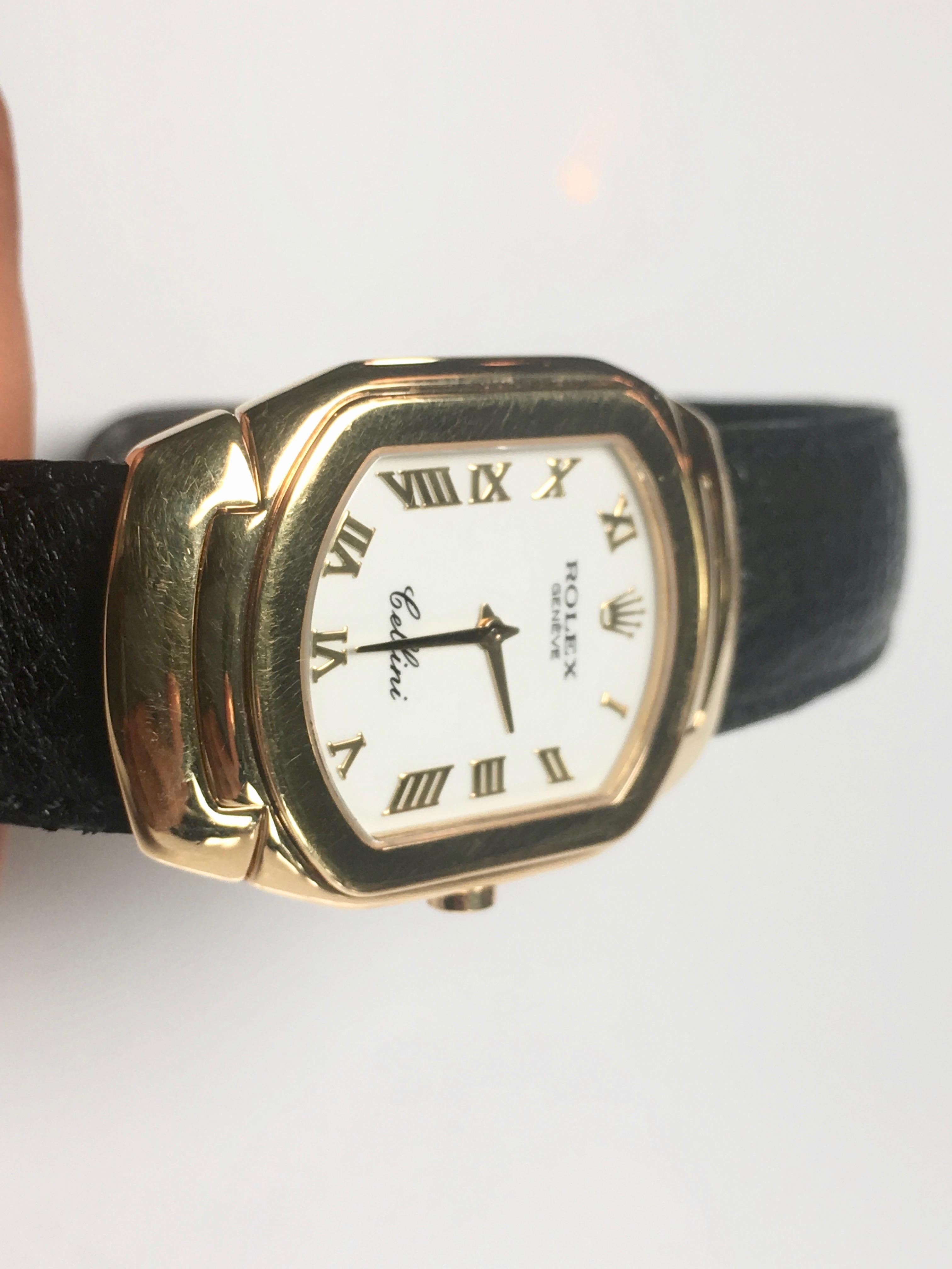 Rolex yellow Gold Cellini Quartz Wristwatch Ref 6633 7