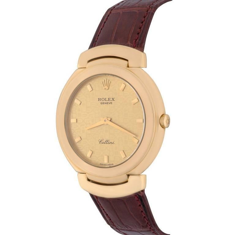 Rolex Yellow Gold Cellini Automatic Wristwatch Ref 6623/8 For Sale