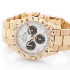 Rolex yellow gold Cosmograph Daytona Panda Automatic Wristwatch Ref 116528