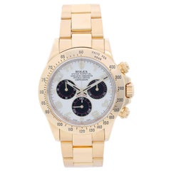 Rolex yellow gold Cosmograph Daytona Panda Automatic Wristwatch Ref 116528