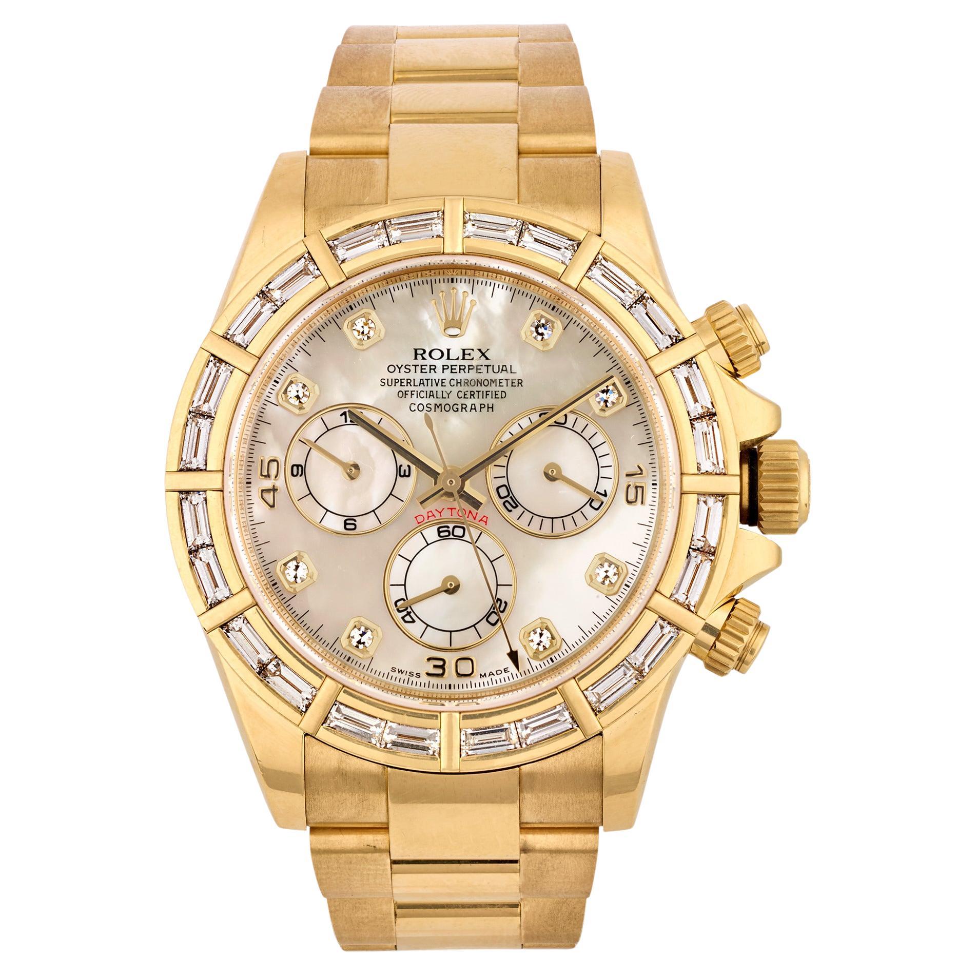 Rolex Yellow Gold Cosmograph Daytona Watch For Sale
