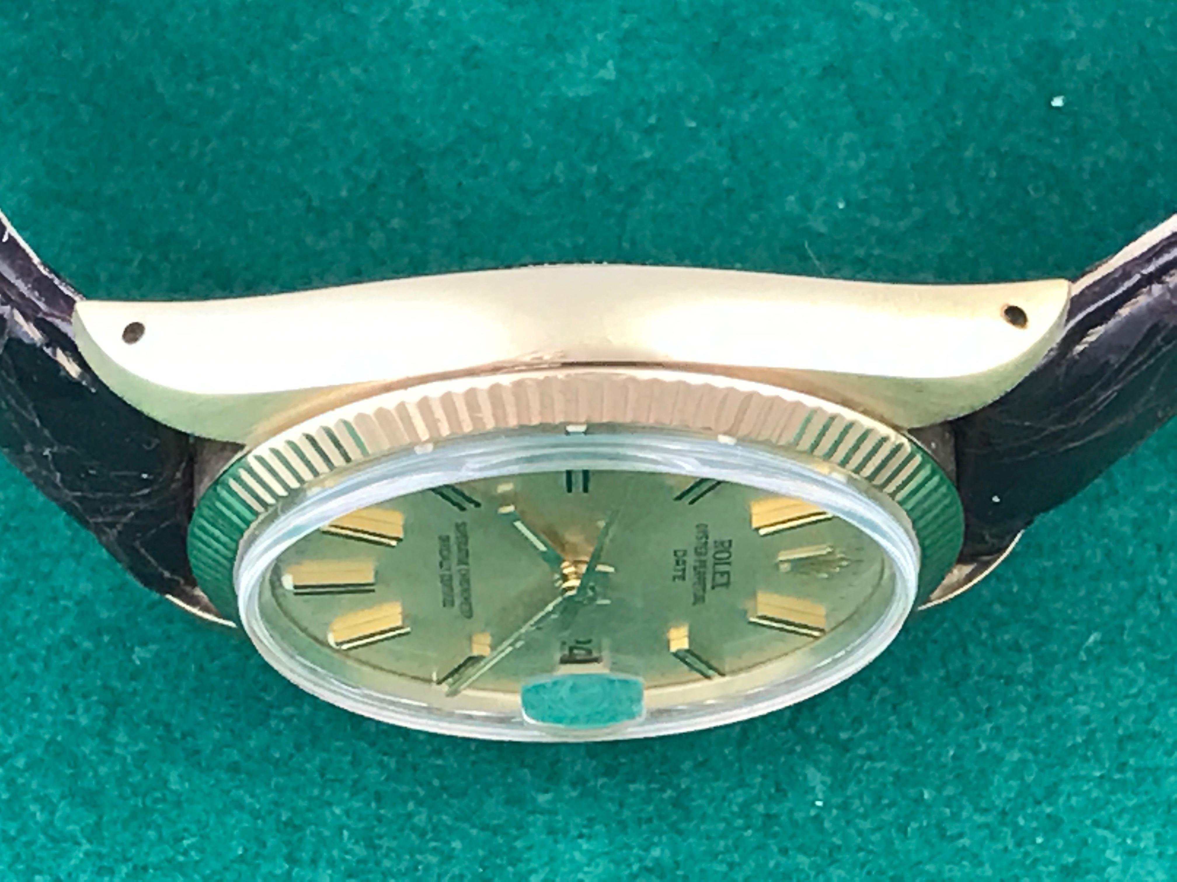 Men's Rolex Yellow Gold Date Automatic Wristwatch Ref 1503 For Sale