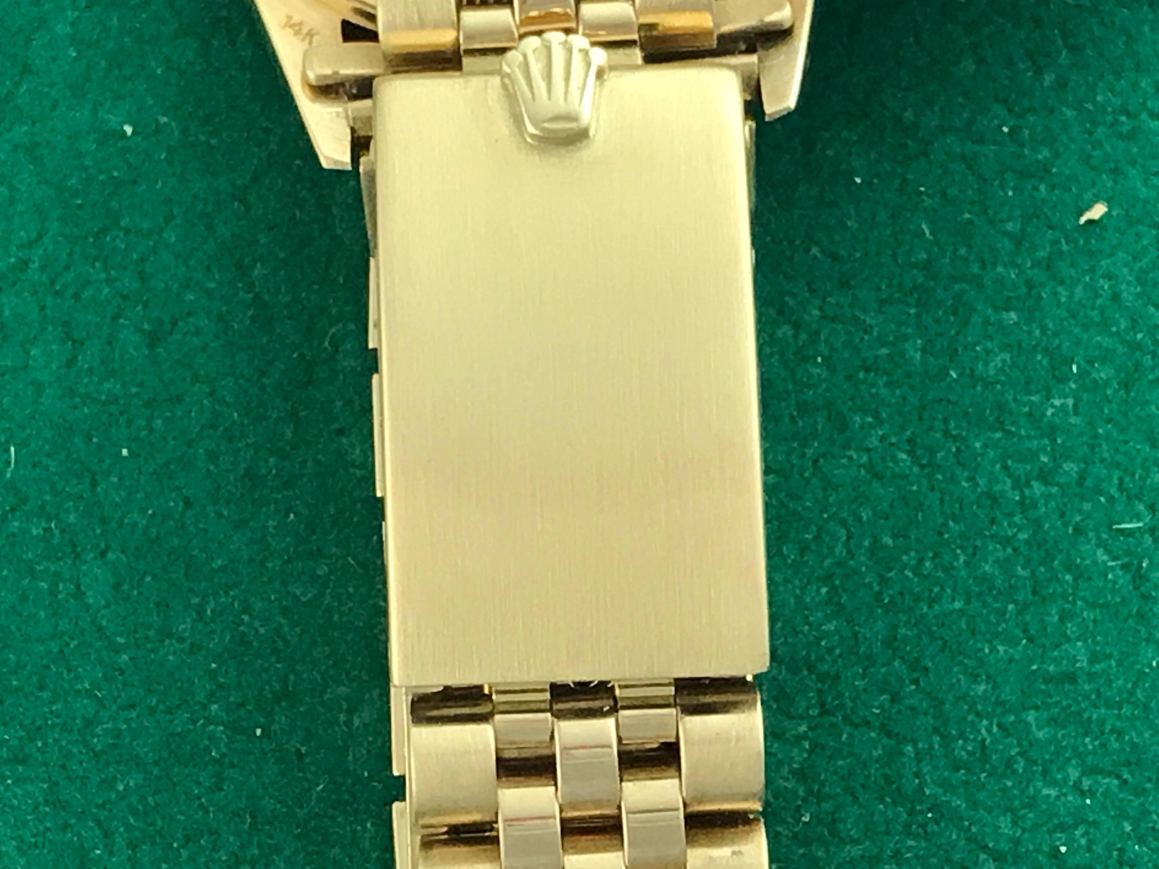 Men's Rolex Yellow Gold Date Jubilee Bracelet Automatic Wristwatch Ref 15037 