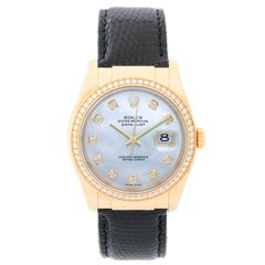 Rolex Yellow Gold Datejust Automatic Wristwatch Ref 116188