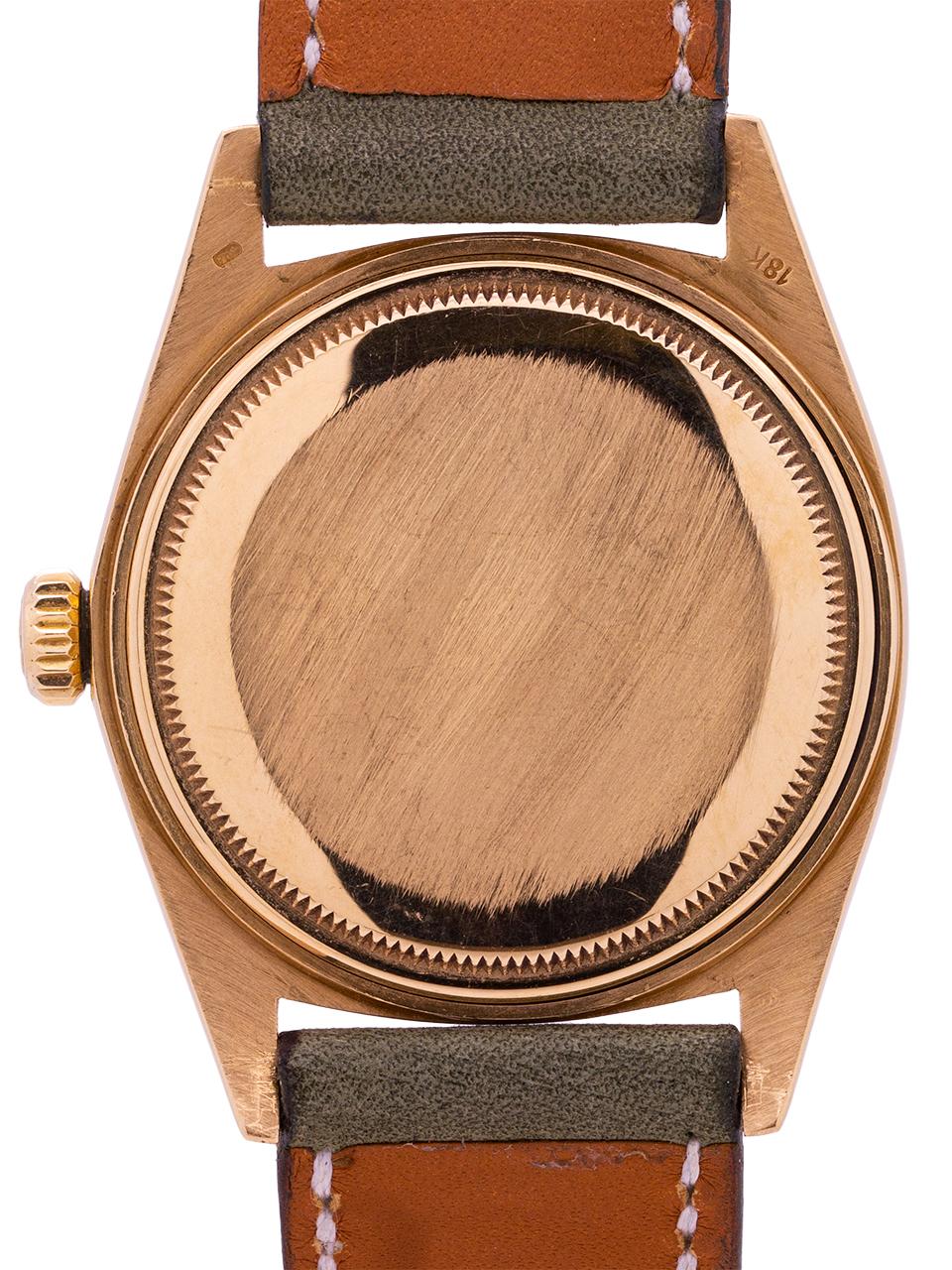 Men's Rolex Yellow Gold Datejust self winding Wristwatch Ref 1601, c 1972