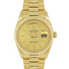Used Rolex yellow gold Day Date Presidential Automatic Wristwatch Ref 18038 