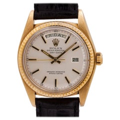 Vintage Rolex Yellow Gold Day Date self winding Wristwatch Ref 1803, c 1977