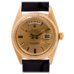 Rolex Yellow Gold Day Date self winding wristwatch Ref 1803, circa 1968