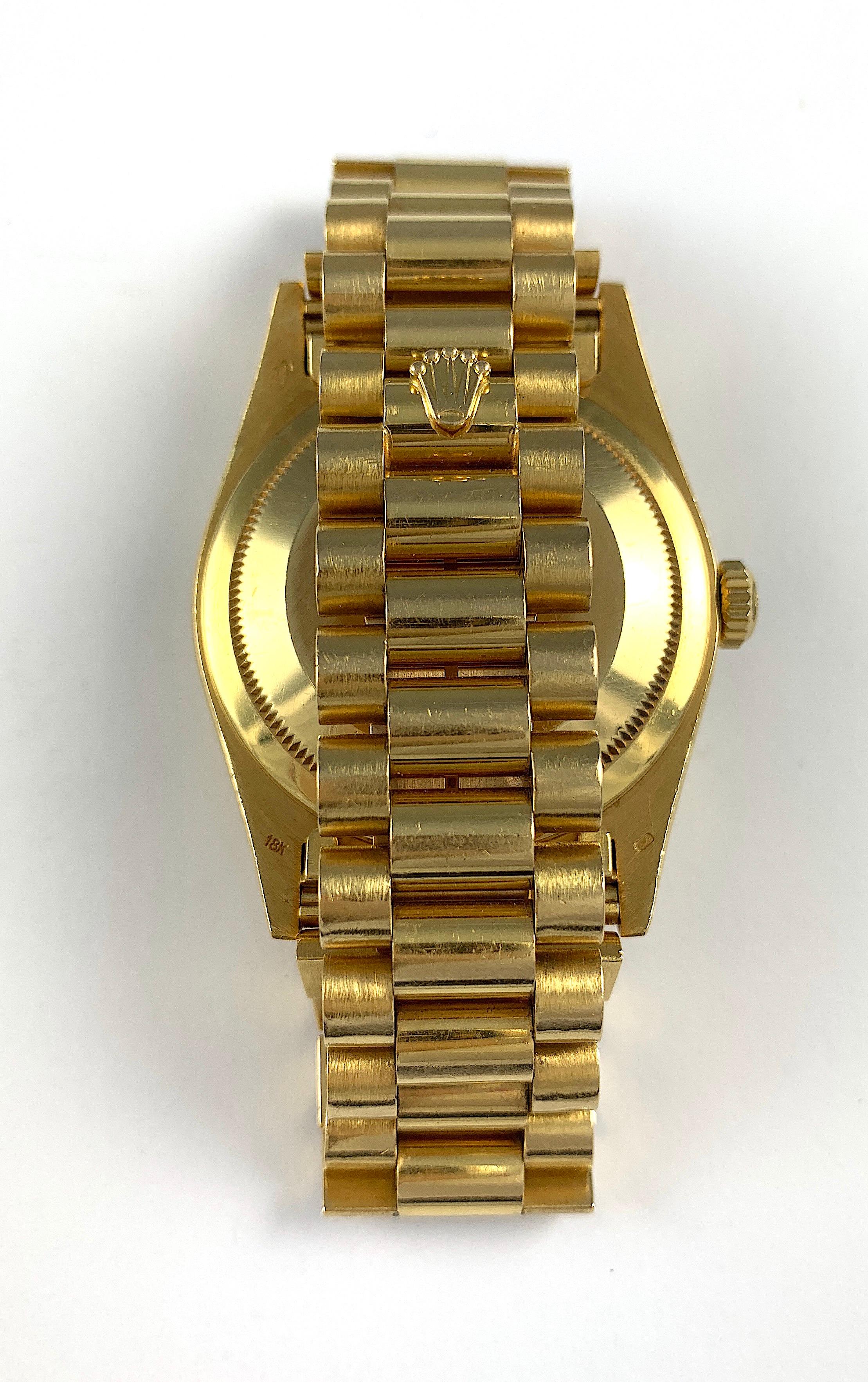 Rolex Yellow Gold Day-Date Tiger's Eye Dial President Wristwatch For Sale 1