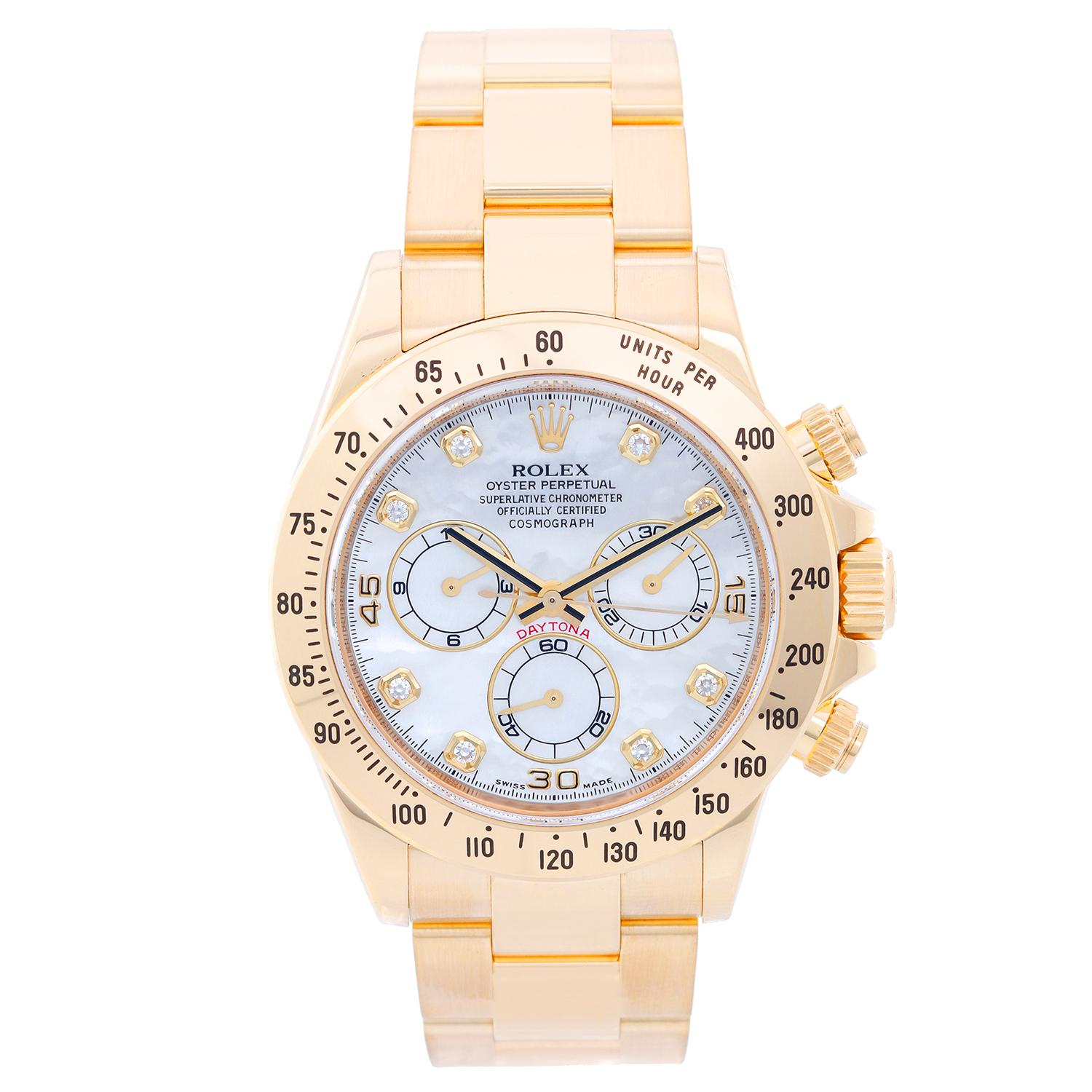 Rolex yellow gold Daytona Cosmograph Automatic Wristwatch Ref 116528