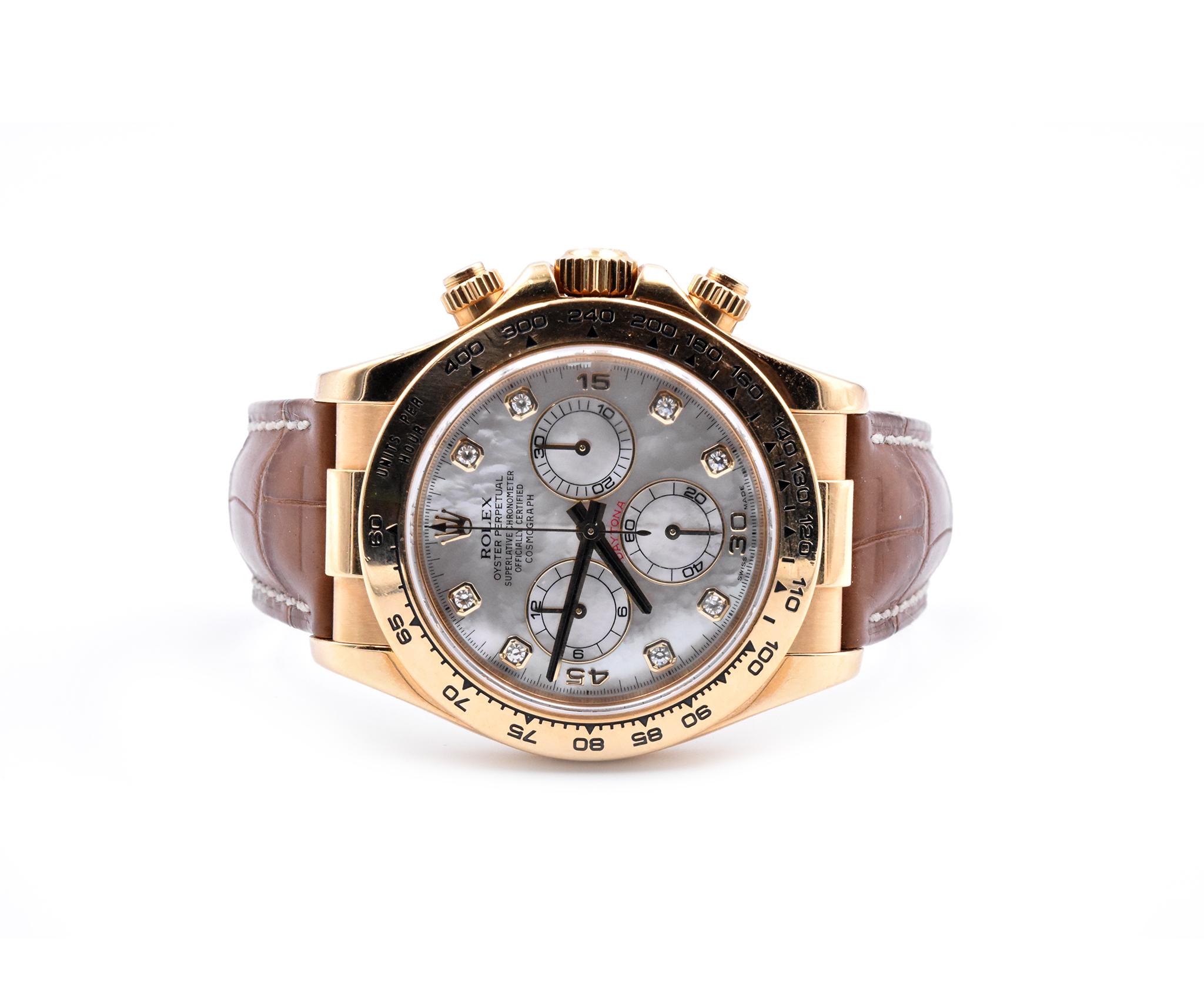 Rolex Yellow Gold Daytona Cosmograph Watch Ref. 116518 In Excellent Condition In Scottsdale, AZ