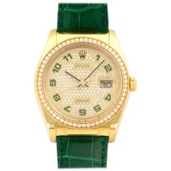 Rolex Yellow Gold Diamond Datejust Wristwatch Ref 116188