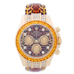 Rolex Yellow Gold Leopard SACO Daytona Cosmograph automatic Wristwatch 116598  