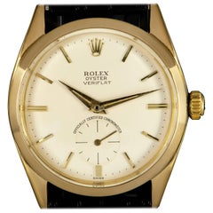 Rolex Yellow Gold Oyster Precision Veriflat Manual Wristwatch Ref 6512 