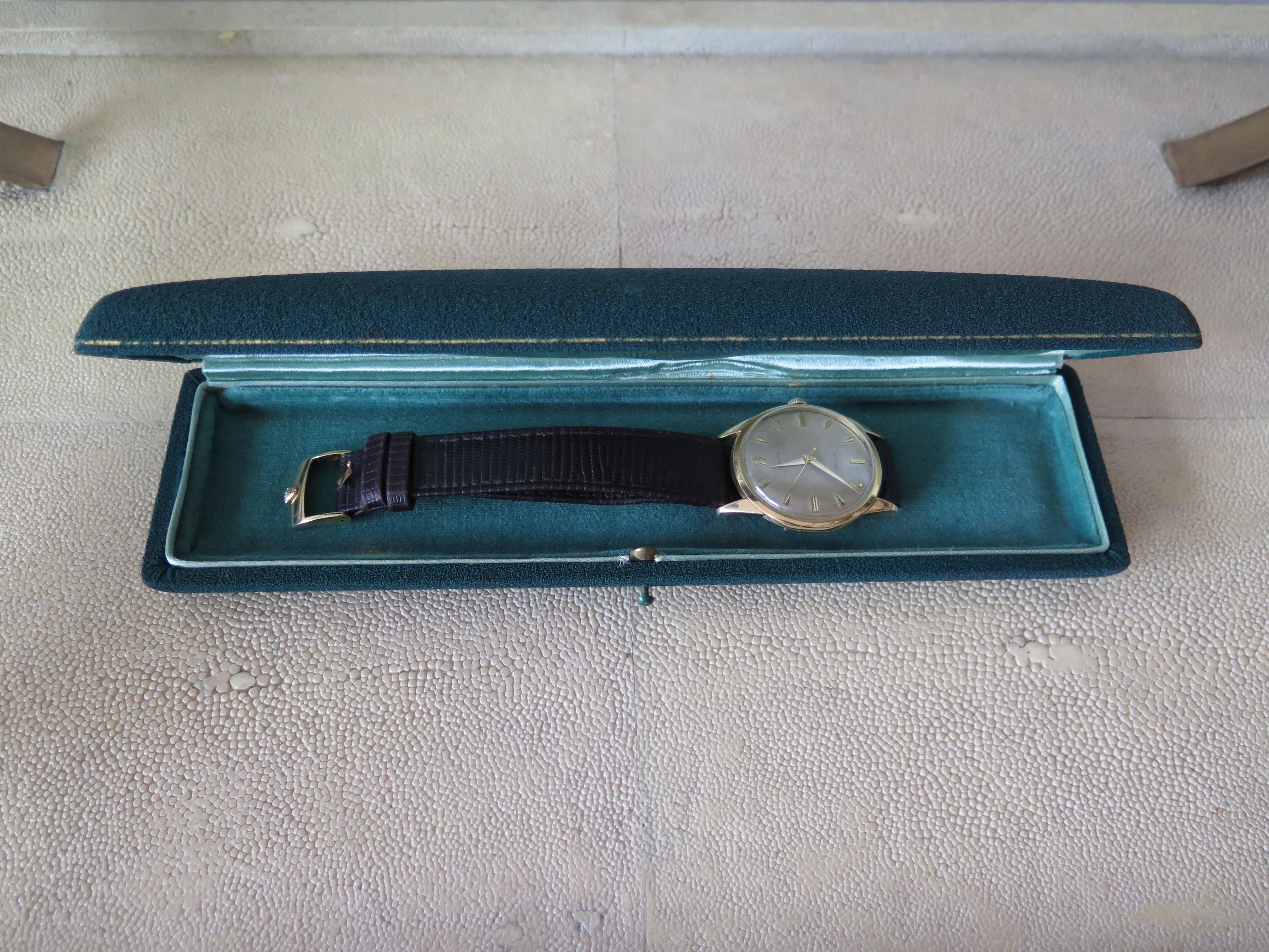 Gelbgold Precision Handgefertigte Armbanduhr Ref 9004 Herren