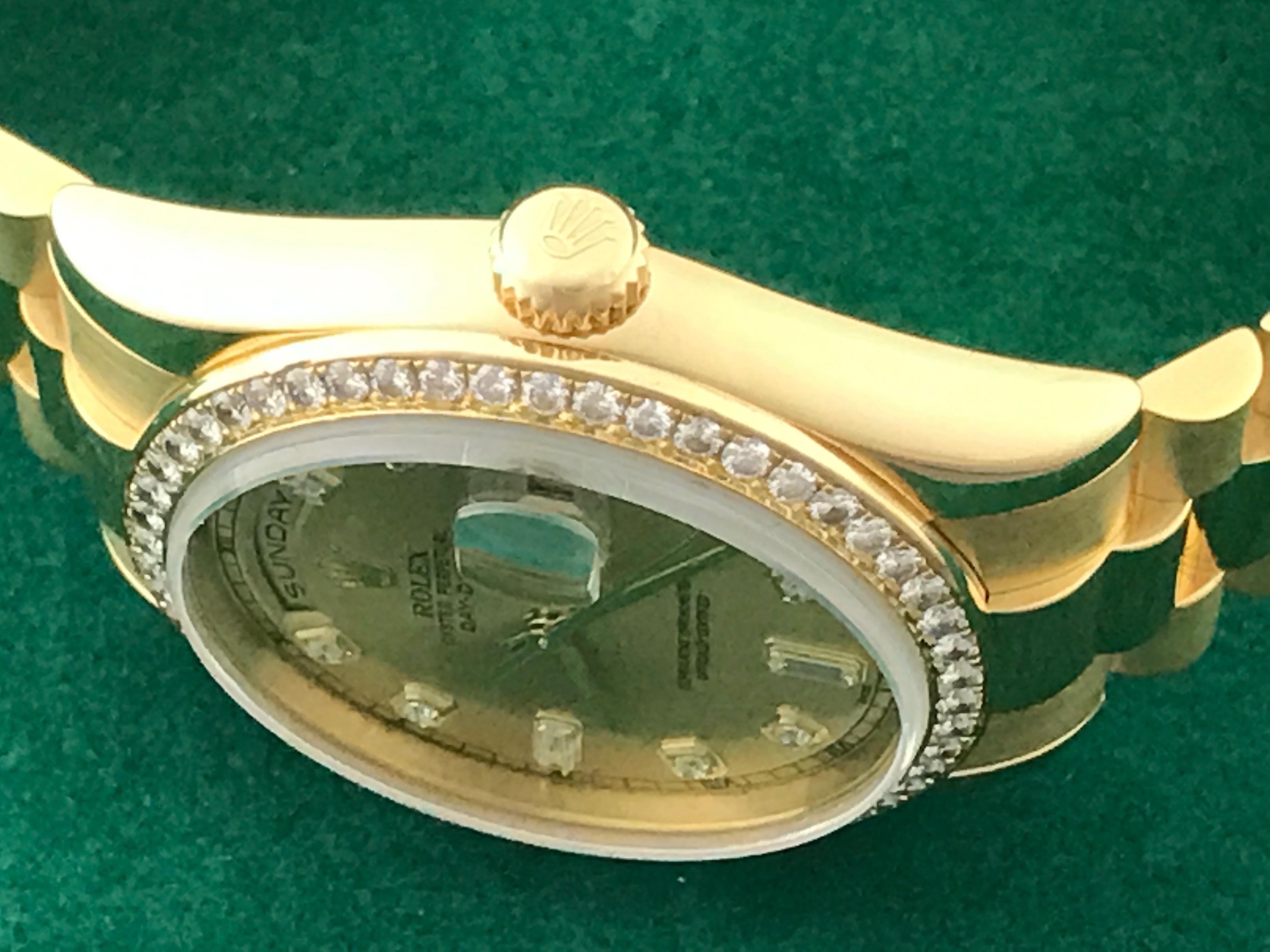 Men's Rolex Yellow Gold President Day-Date Automatic Wristwatch Ref 118348