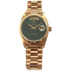 Rolex Yellow Gold President Day-Date Bloodstone Dial Automatic Wristwatch