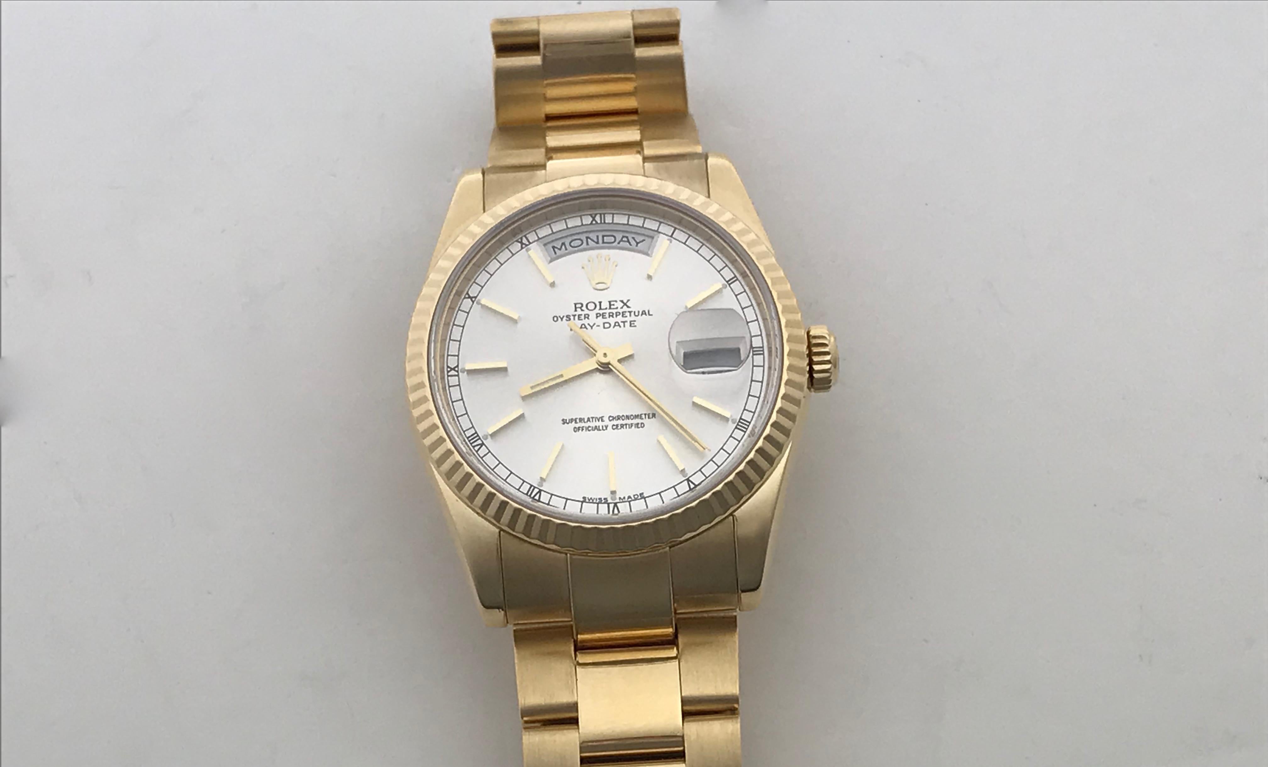 Rolex Yellow Gold President Day-Date Oyster Automatic Wristwatch Ref 118238 3