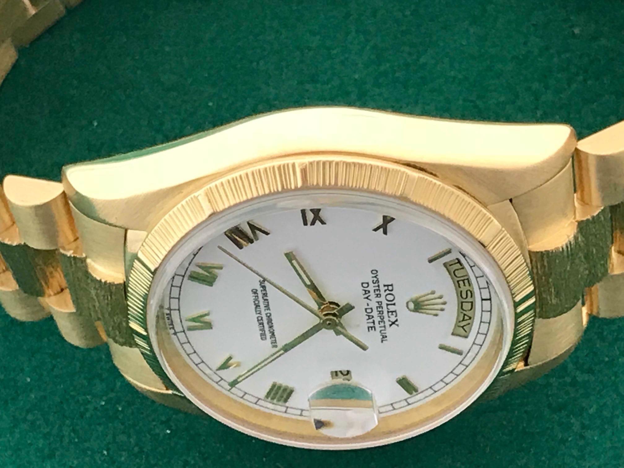 Rolex Yellow Gold President Day-Date Oyster Automatic Wristwatch Ref 18078 2
