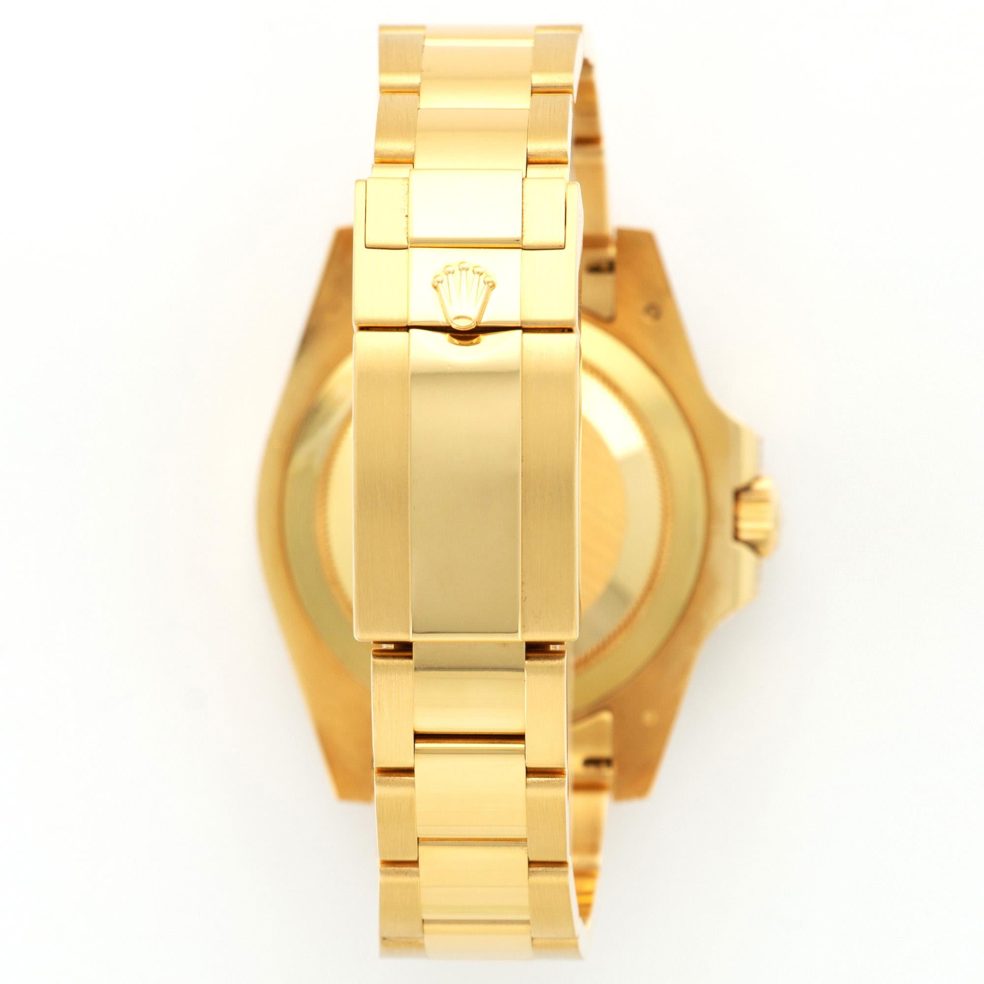 Modern Rolex Yellow Gold Sapphire Ruby Diamond GMT-Master II Wristwatch Ref 116758