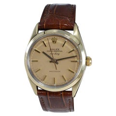 Rolex Air King in oro giallo "Shell" con quadrante originale impeccabile degli anni '70