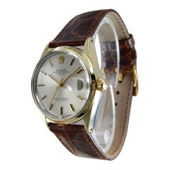 Rolex Yellow Gold Shell Top Oyster Perpetual Date Watch From 1972