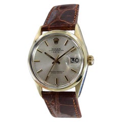 Rolex Yellow Gold Shell Top Oyster Perpetual Date Watch From 1972