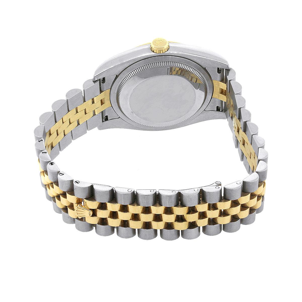 Women's or Men's Rolex Yellow Gold Stainless Steel Champagne dial Datejust Automatic Wristwatch