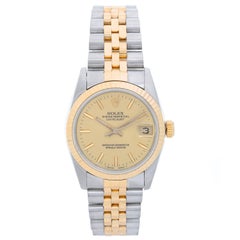 Rolex yellow gold Stainless Steel Datejust Automatic Wristwatch Ref 68273