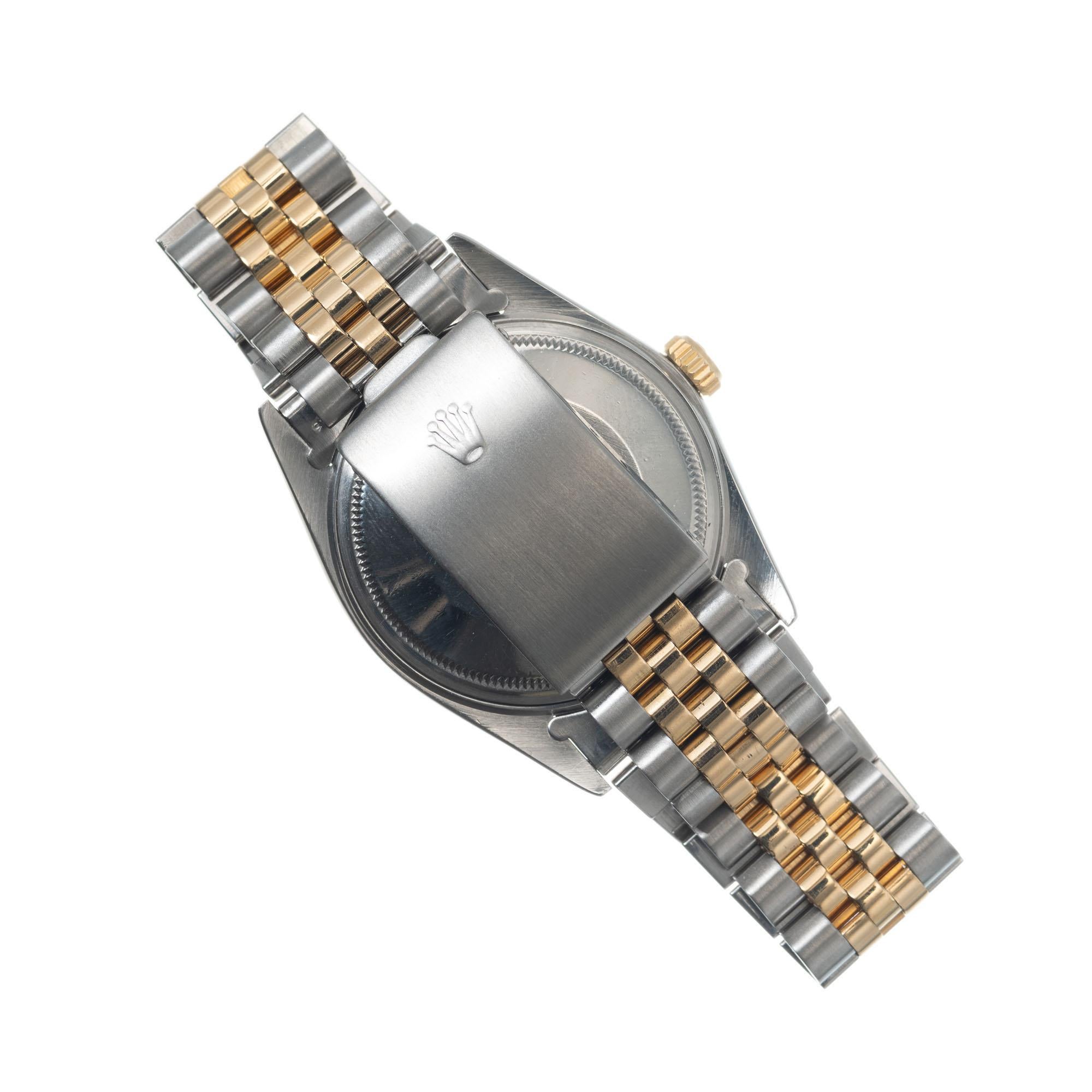 Rolex Yellow Gold Stainless Steel Datejust Men's Wristwatch 1