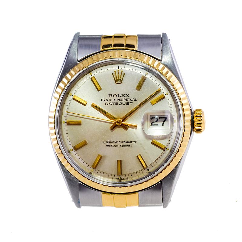 Rolex Yellow Gold Stainless Steel Datejust Oyster Perpetual Watch Dated 1970 3