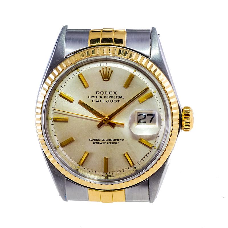 Rolex Yellow Gold Stainless Steel Datejust Oyster Perpetual Watch Dated 1970 4