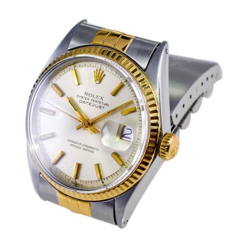 Rolex Yellow Gold Stainless Steel Datejust Oyster Perpetual Watch Dated 1970 5