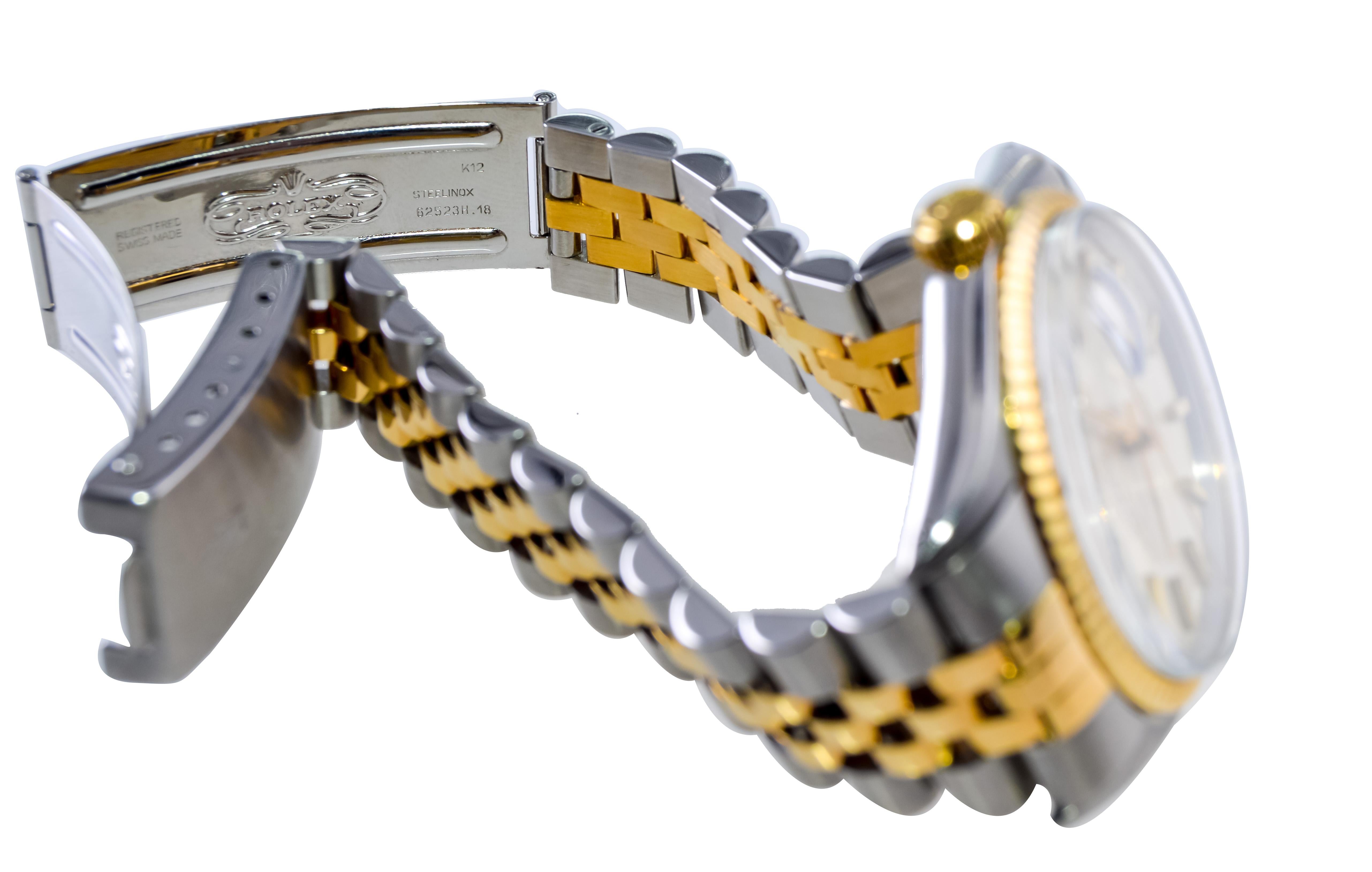 Rolex Yellow Gold Stainless Steel Datejust Oyster Perpetual Watch Dated 1970 7