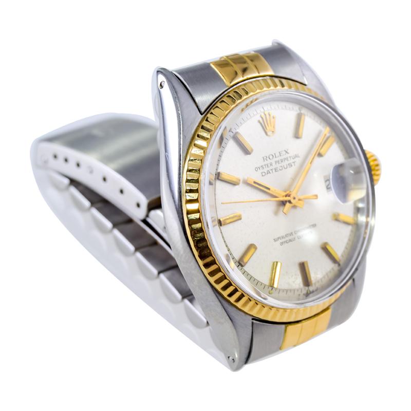 Rolex Yellow Gold Stainless Steel Datejust Oyster Perpetual Watch Dated 1970 2