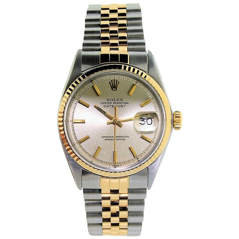 Rolex Oyster Datejust Perpetual 1978 Yellow Gold Stainless Steel Watch at 1stDibs 1978 rolex