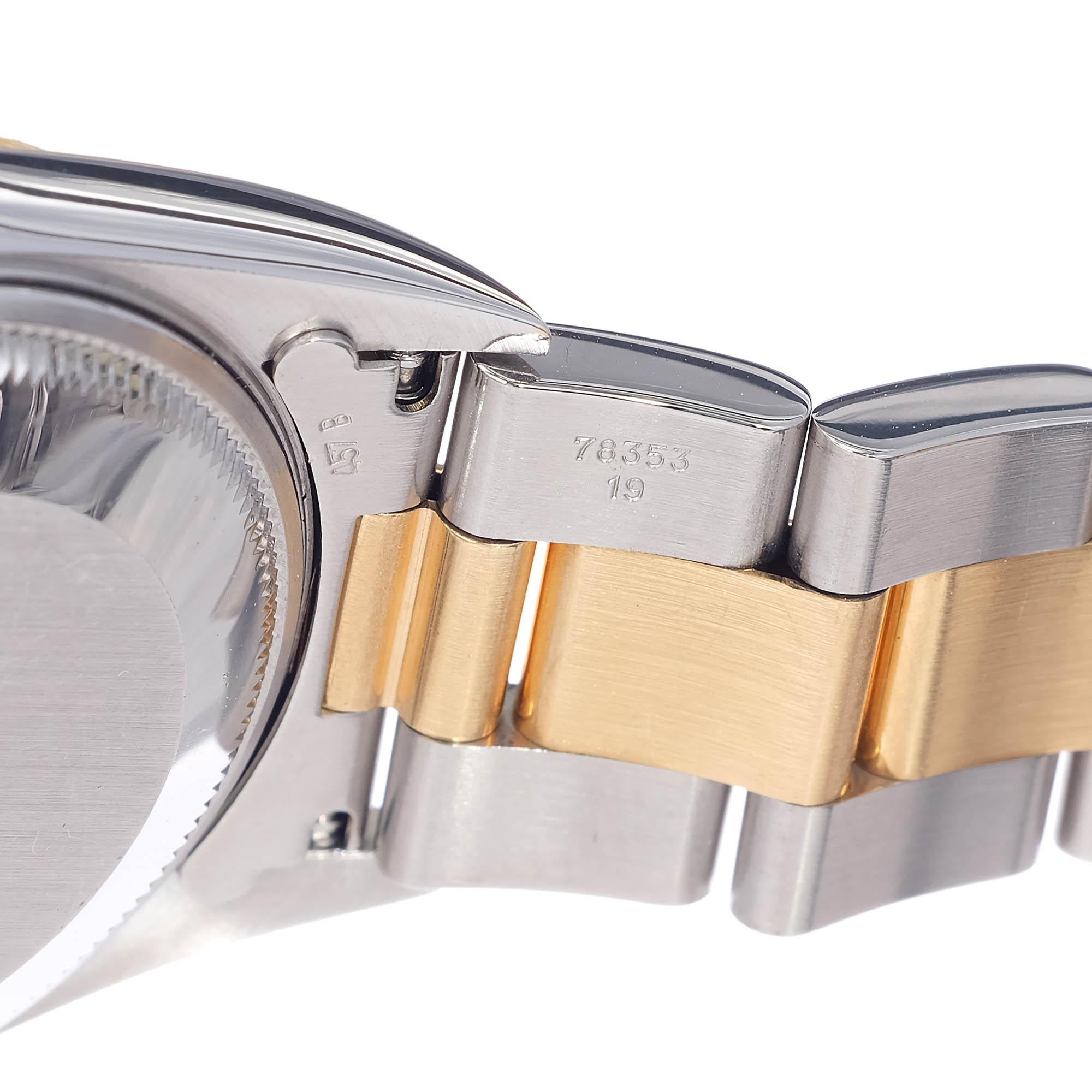 Rolex Yellow Gold Stainless Steel Datejust Wristwatch Ref 15223 2