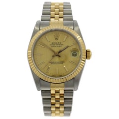 Rolex Yellow Gold Stainless Steel Datejust Wristwatch Ref 68723, 1991