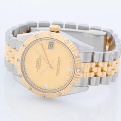 Rolex yellow gold Stainless steel Diamond Midsize Datejust Automatic Wristwatch