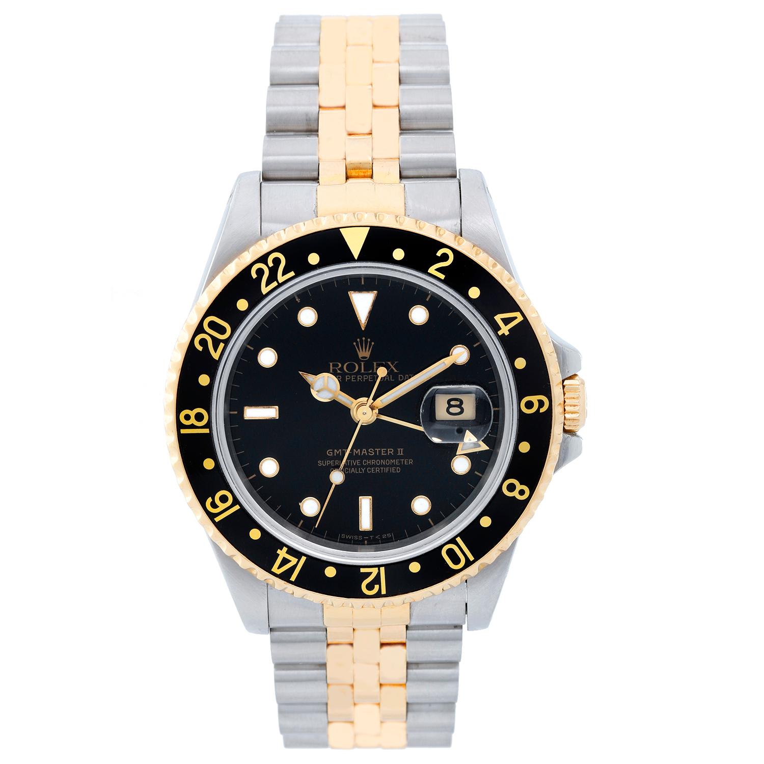 Rolex yellow gold Stainless steel GMT-Master II Automatic Wristwatch Ref 16713